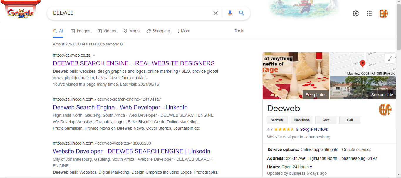 Business Location On Google Map