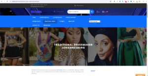 Dressmaker Website Design Johannesburg South Africa