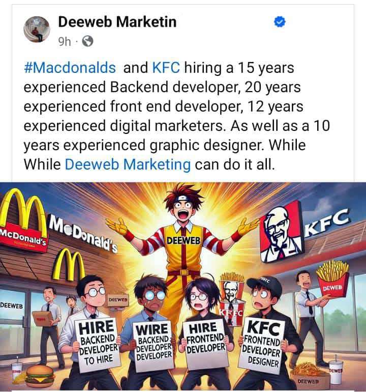 Macdonalds and Kfc Hiring Back End And Front End Developer Johannesburg