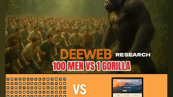 1 Website vs 100 Social Media Pages 100 Men vs 1 Gorilla Deeweb