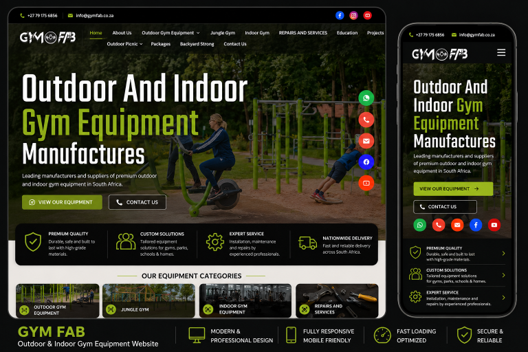Gym Fab - Outdoor Gym Equipment Suppliers South Africa- Deeweb Web Design And Seo Projects