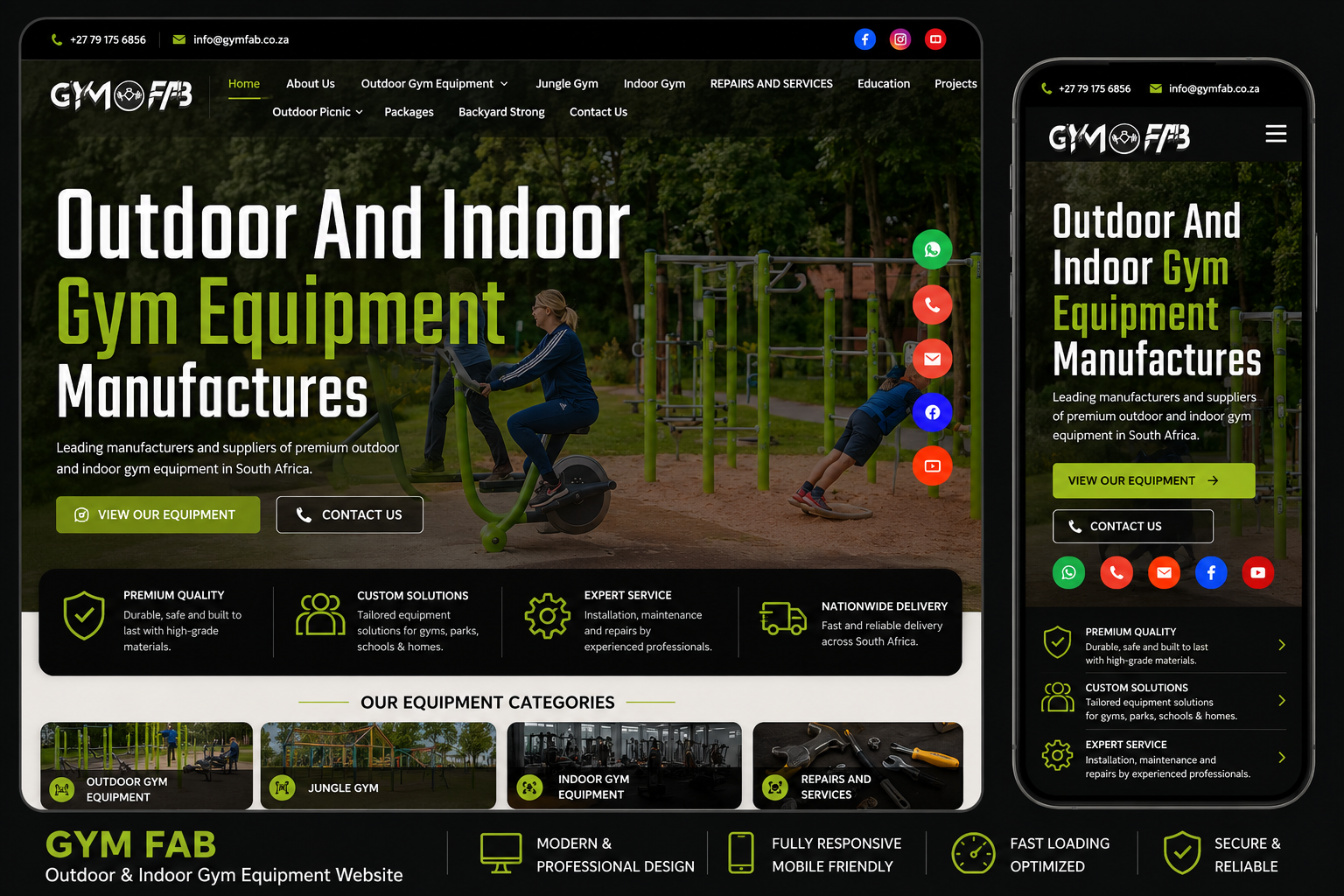 Gym Fab - Outdoor Gym Equipment Suppliers South Africa- Deeweb Web Design And Seo Projects