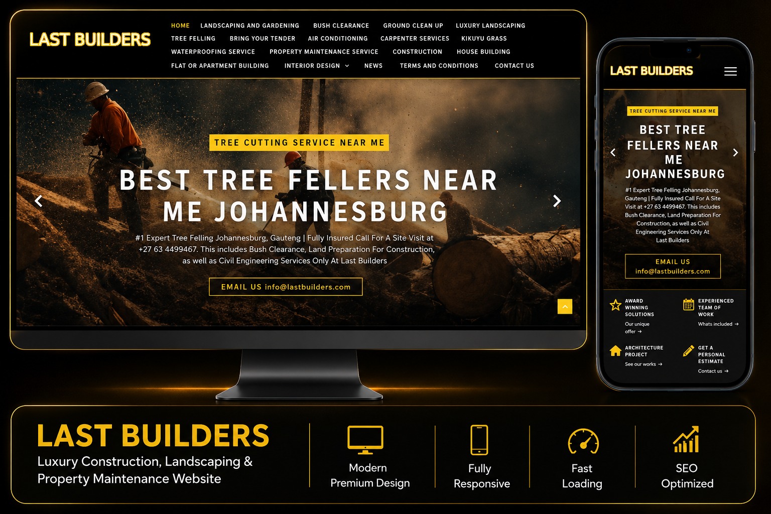 Last Builders - Luxury Landscaping and Construction Johannesburg South Africa - #1 SEO Optimized Highly Ranked Sites Web Designer South Africa