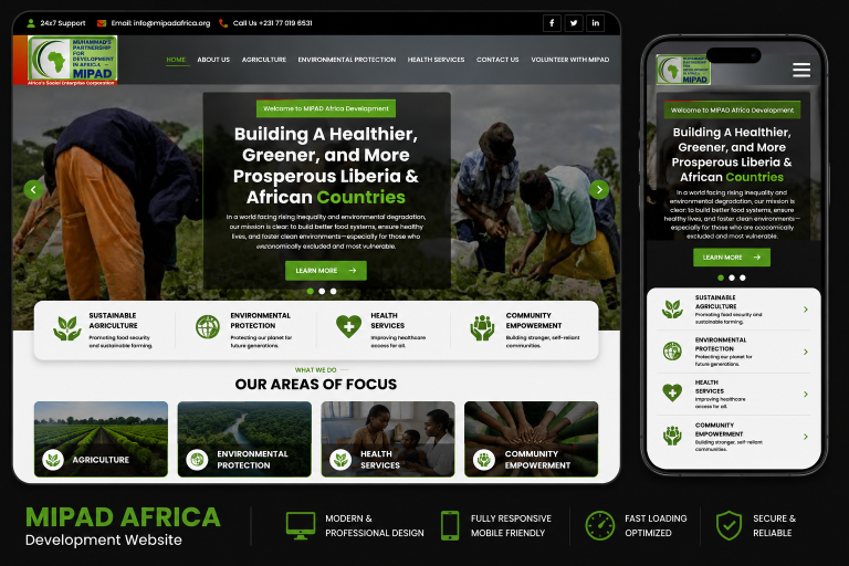Mipad Africa - NGO Agricutural Organisation - #1 SEO Optimized Highly Ranked Sites Web Designer South Africa